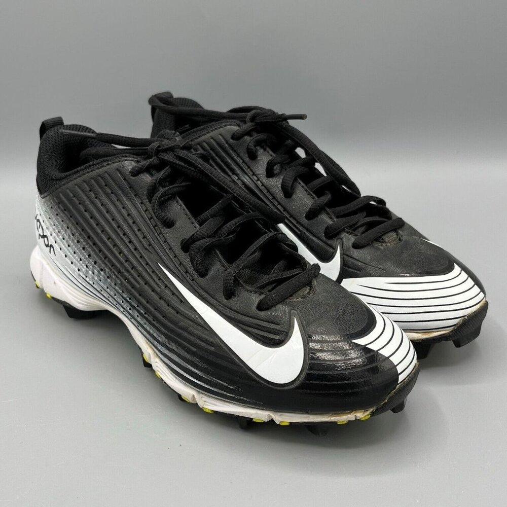 Nike #684692-010 Vapor Keystone Black & White Boys Size 5.5Y Baseball Cleats